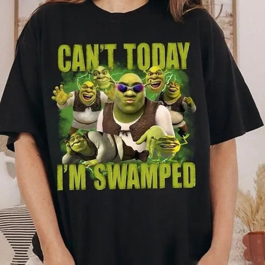 Can't Today I'm Swamped Shirt Unisex, Shrek Meme Shirt, Shrek and Fiona Shirt Hoodie, Sweatshirt | WearSparks.com