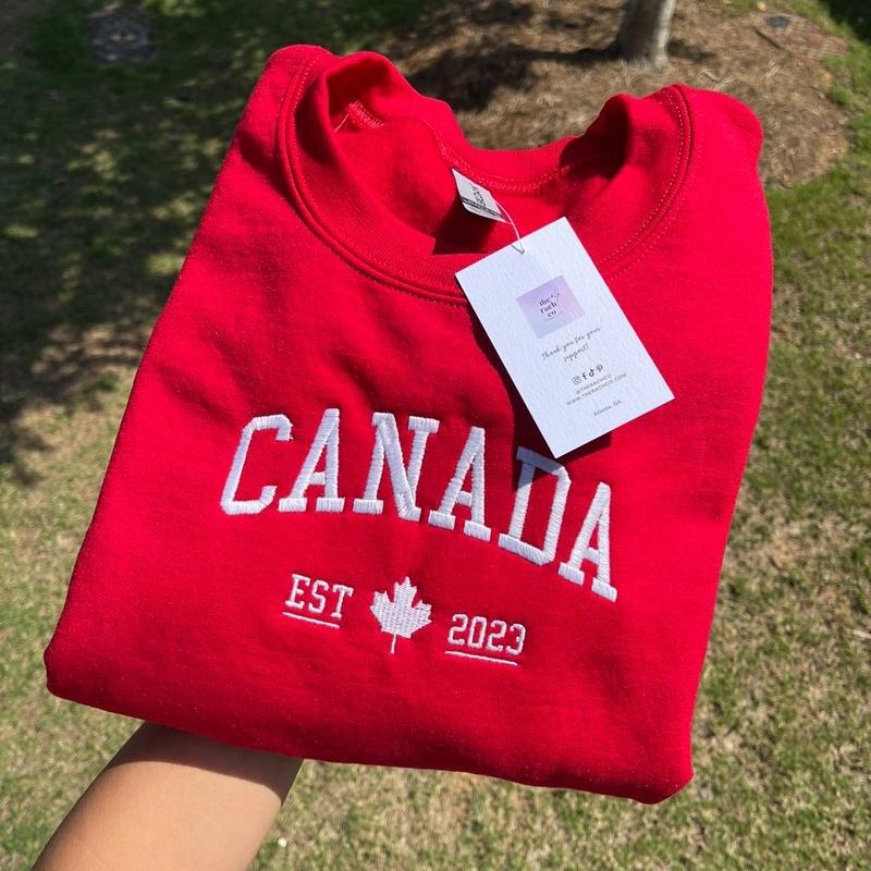 Canada Embroidered Sweatshirt T-Shirts, Hoodie | WearSparks.com