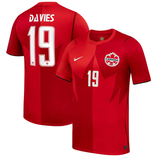 Canada #19 Alphonso Davies 2026 Red Home Soccer Jersey