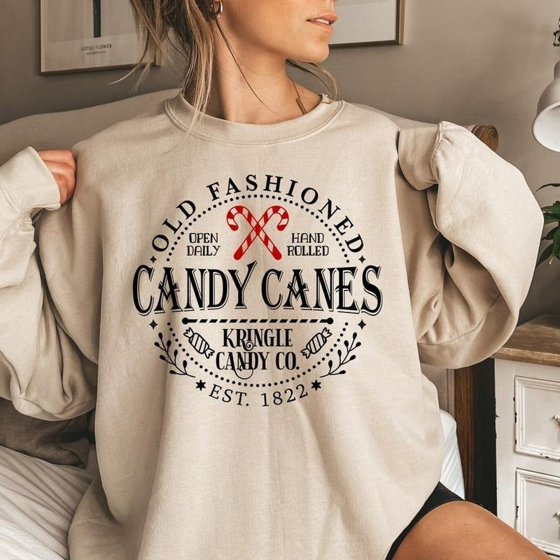 Candy Cane Shirt, North Pole Sweater,  Christmas Sweatshirt, Candy Canes Sweatshirt, Christmas 2024 Shirt, Christmas...