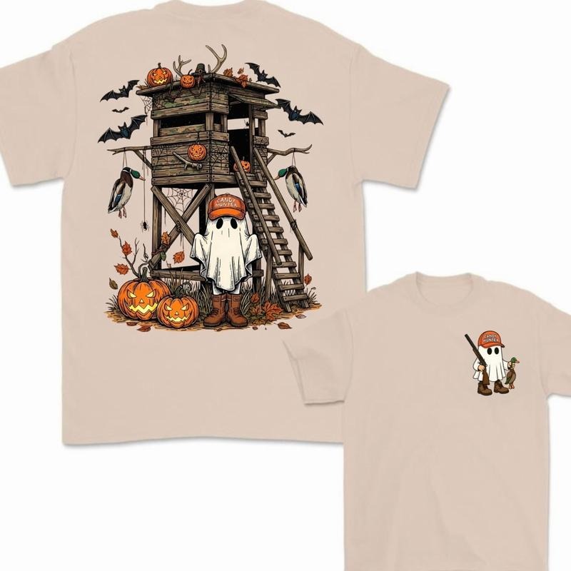 Candy Hunter T-Shirt, Camo Ghost Shirt, Halloween Camo, Candy Hunter Pumpkin Shirt, Candy Hunter Ghost T-Shirt, For Men...