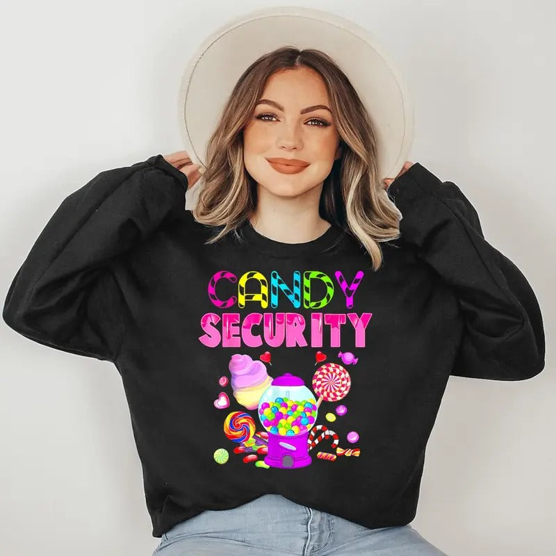 Candy Land Costume Women Candy Crew Funny Candy Security Sweatshirt T-Shirts, Hoodie | WearSparks.com