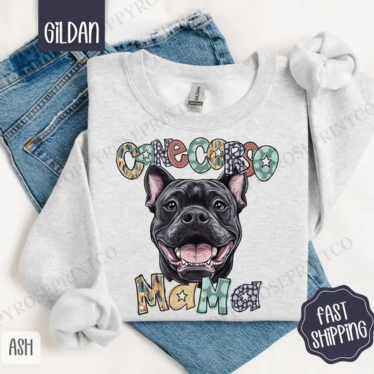 Cane Corso Mama Sweatshirt, Mama Women's Crewneck, Cute Dog Mom Women's Sweatshirt T-Shirts, Hoodie | WearSparks.com