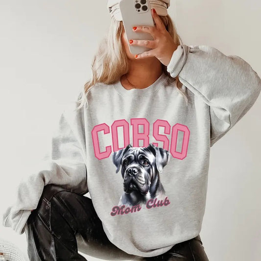 Cane Corso Mom Club Sweatshirt ~ Sweatshirt Unisex Apparel Relaxed Fit Printed in the USA Clothing Womenswear Casual and...