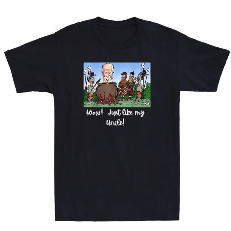 Cannibal Story About His Uncle Funny Cartoon Parody Humor Quote Men's T-Shirt Hoodie, Sweatshirt | WearSparks.com