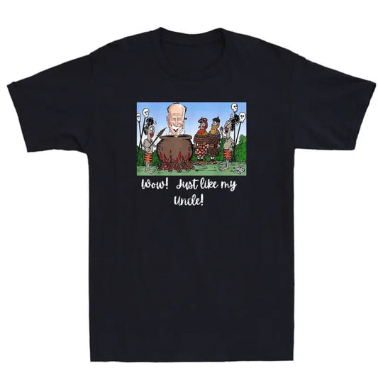 Cannibal Story About His Uncle Funny Cartoon Parody Humor Quote Men's T-Shirt Hoodie, Sweatshirt | WearSparks.com