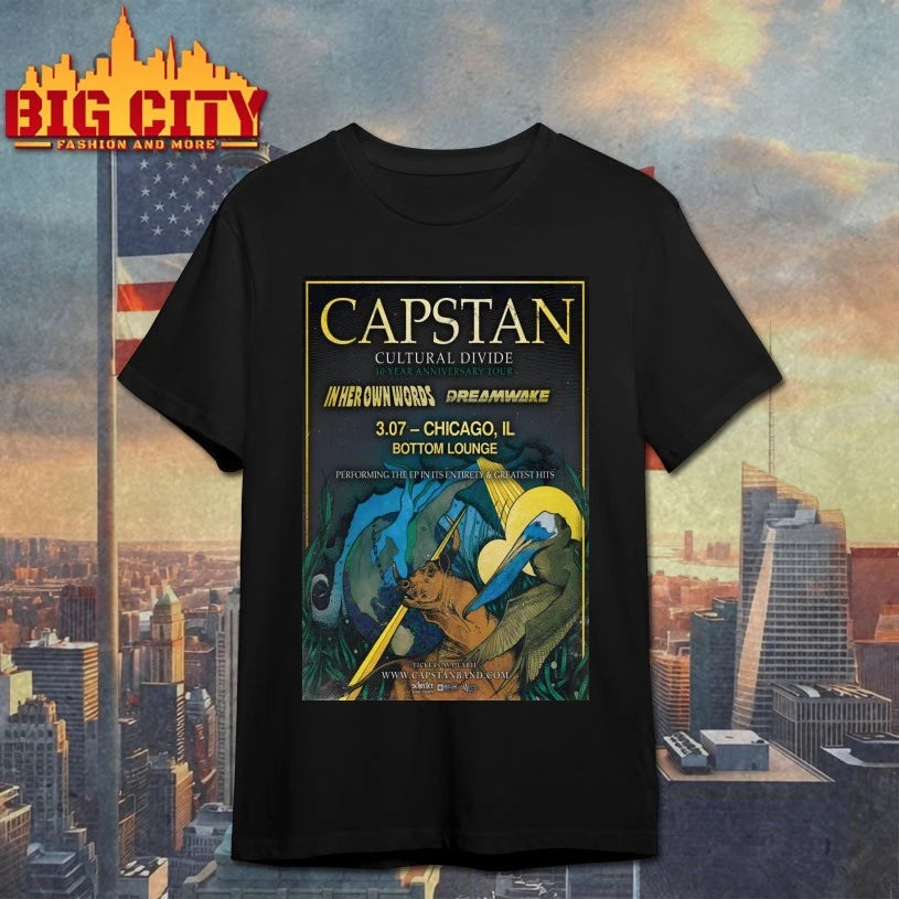Capstan Mar 7 2026 Bottom Lounge Chicago IL Poster shirt