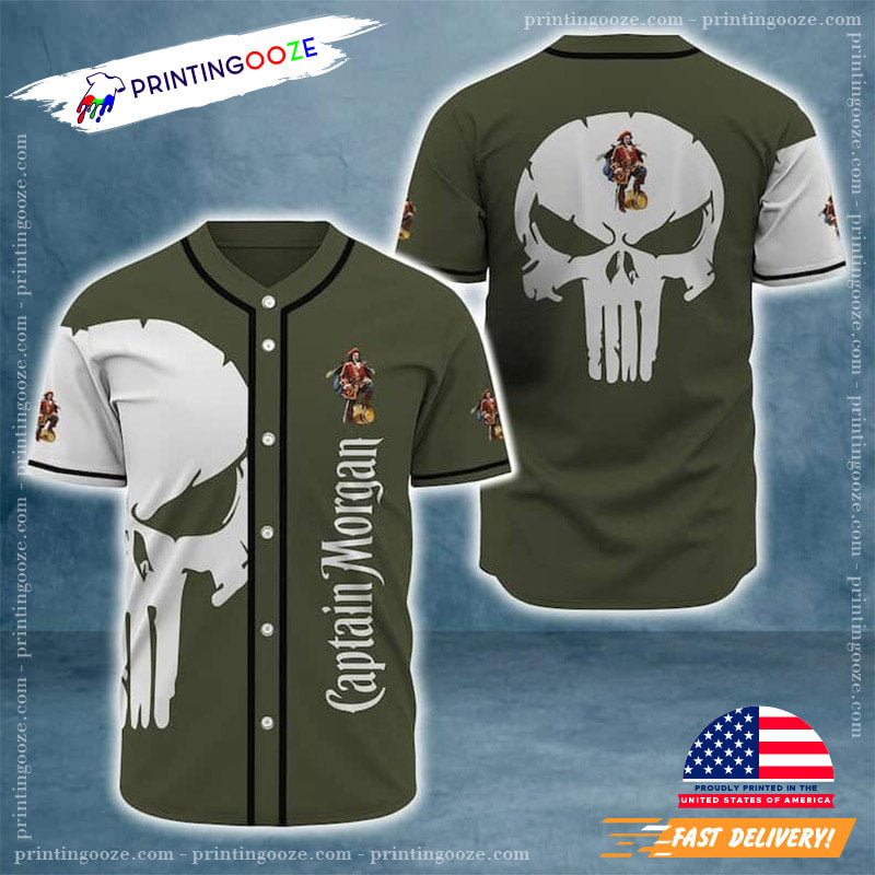 Captain Morgan Dead Race Skull Baseball Jersey