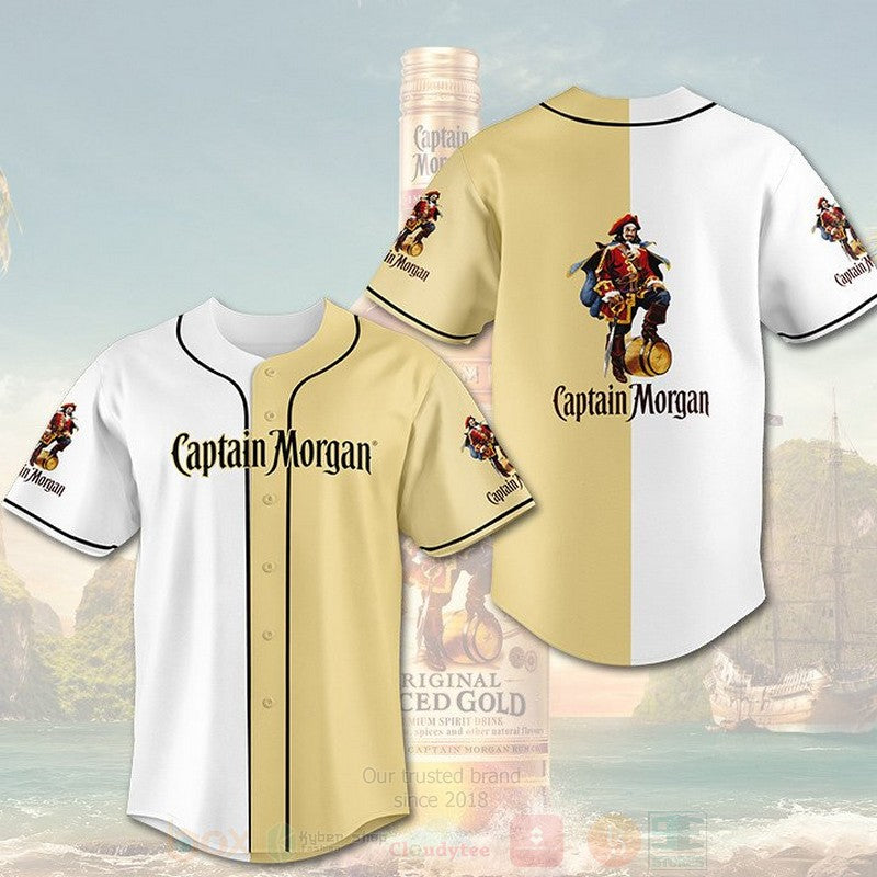 FASHION Captain Morgan Baseball Jerseys Botton Shirt