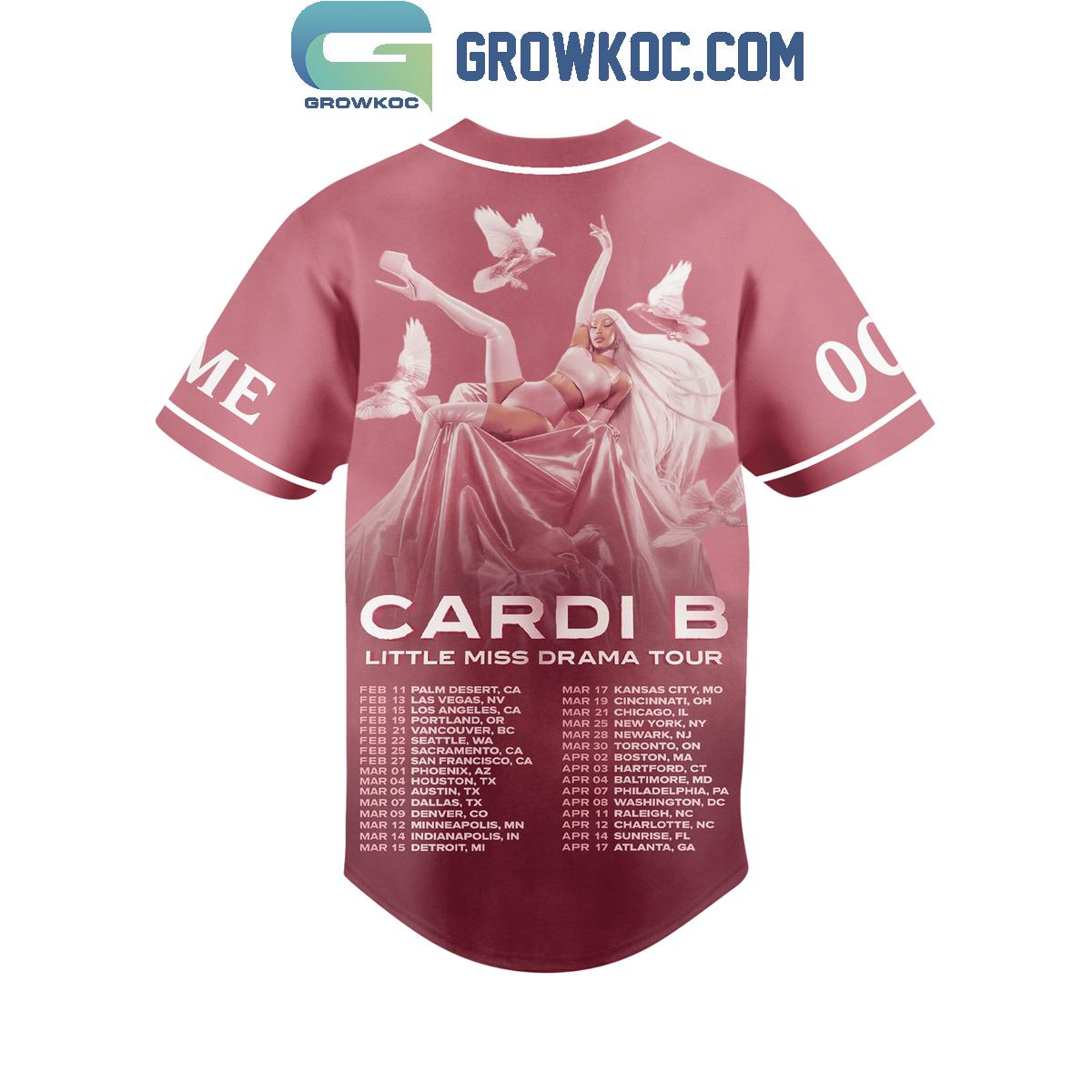 Cardi B Little Miss Drama Tour 2025 Personalized Baseball Jersey