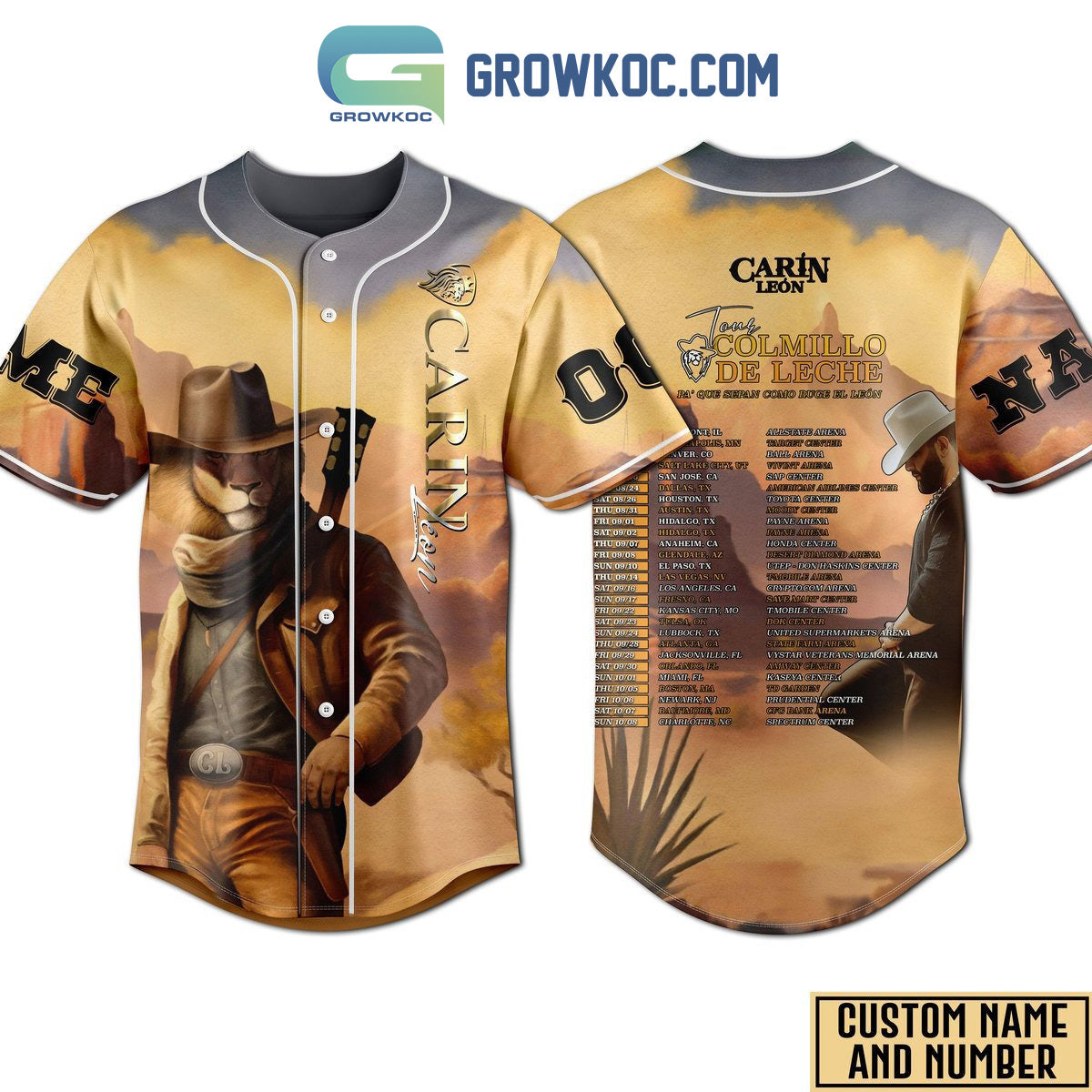 Carin Leon Tour Personalized Baseball Jersey