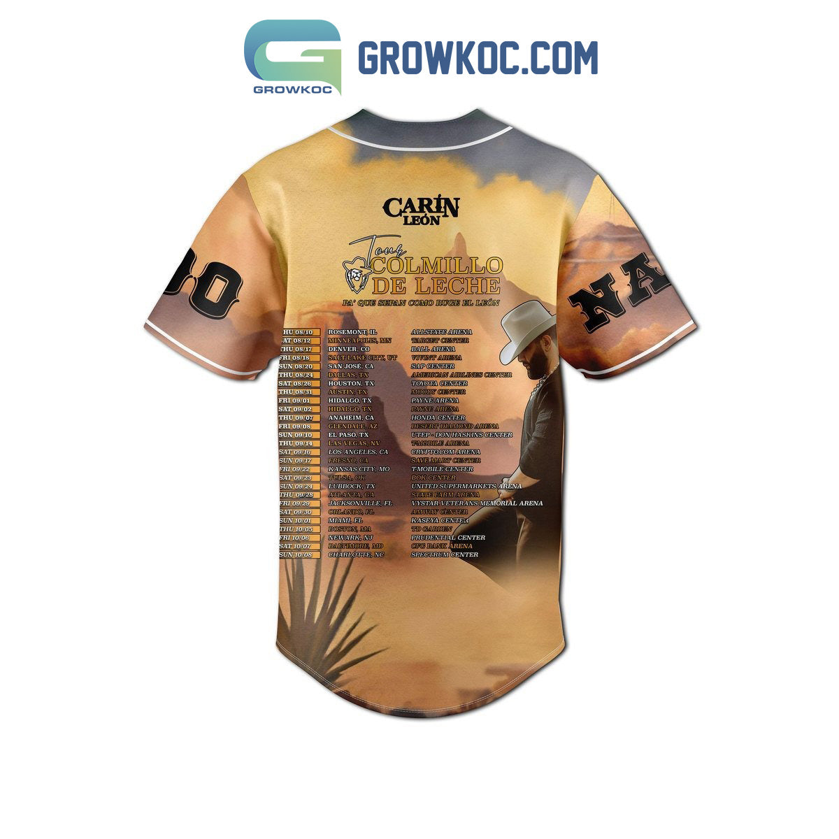 Carin Leon Tour Personalized Baseball Jersey