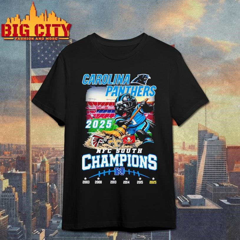 Carolina Panthers 2025 NFC South Champions Vintage Shirt