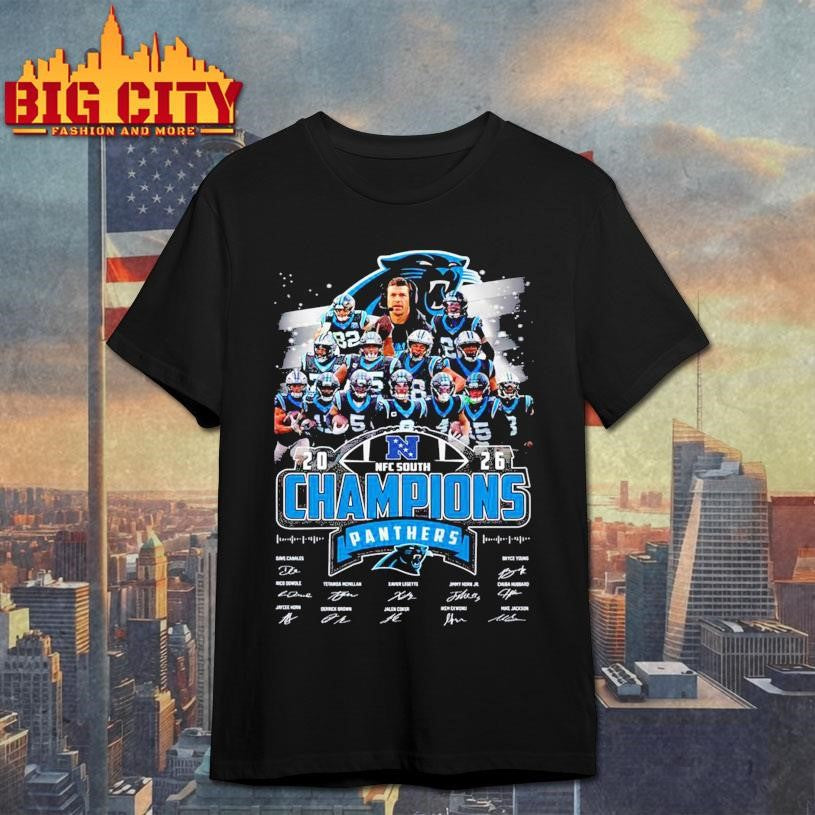 Carolina Panthers 2025 NFC West Champions All Team Vintage Shirt