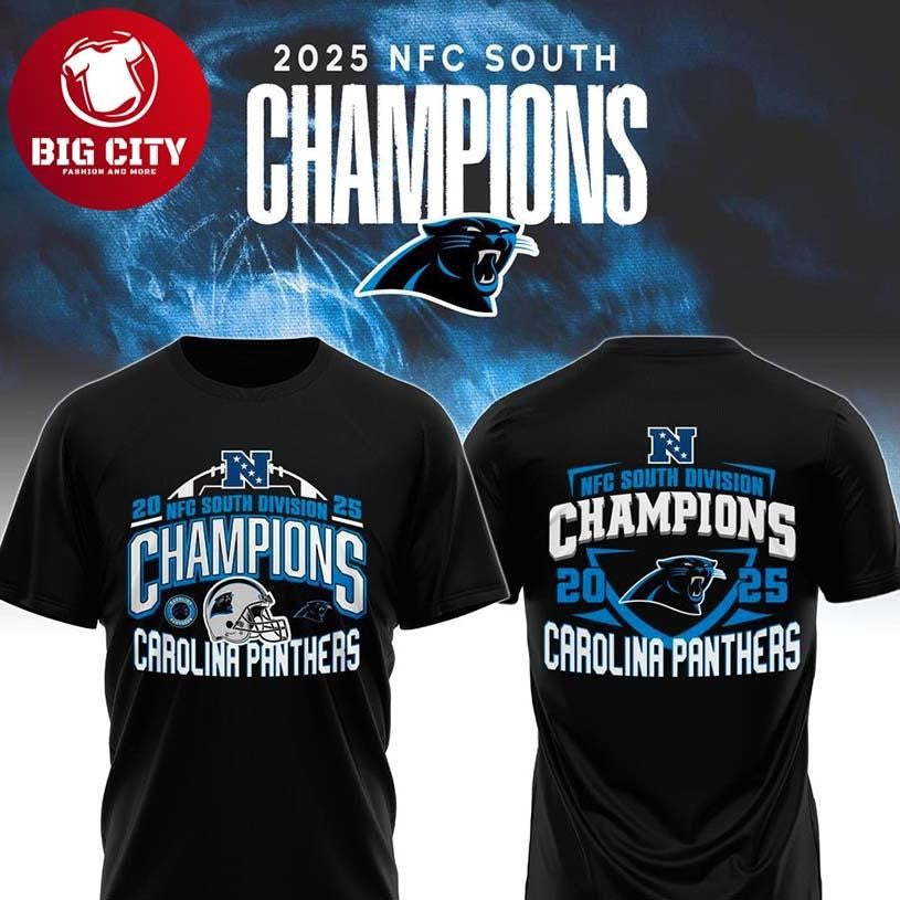 Carolina Panthers NFC South Champions 2025 Two Sided Shirt