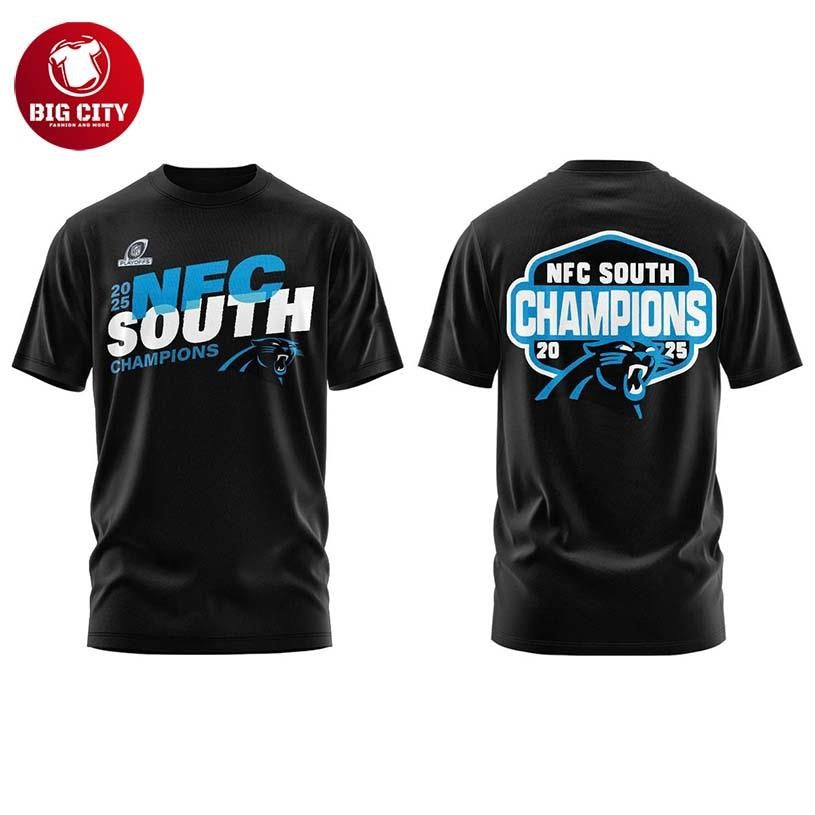 Carolina Panthers NFC South Division Champions 2025 Leave Our Mark Two Sided Shirt