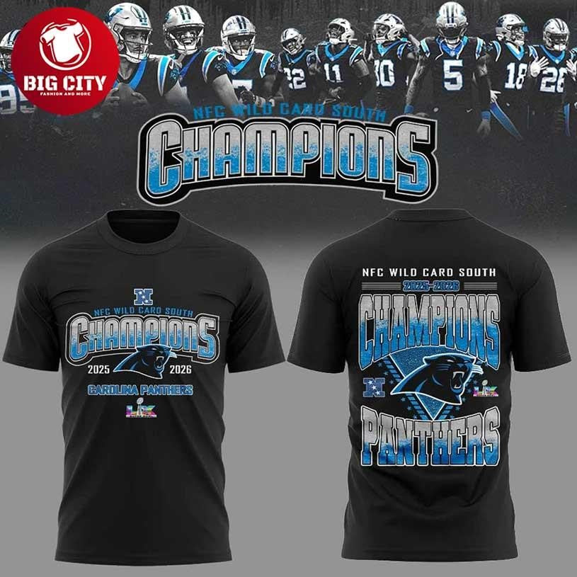 Carolina Panthers NFC Wild Card South Champions For Fan Two Sided Shirt