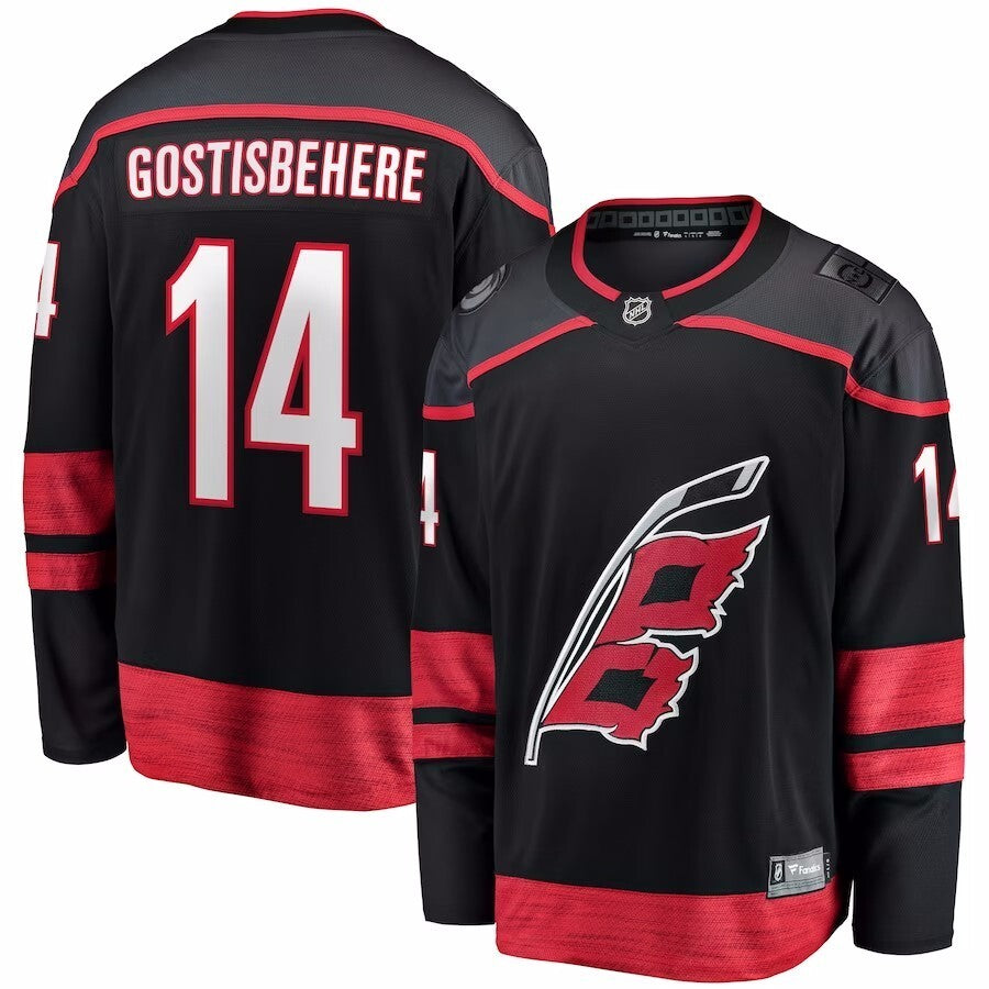 Carolina Hurricanes #14 Shayne Gostisbehere Branded Home Breakaway Jersey - Black
