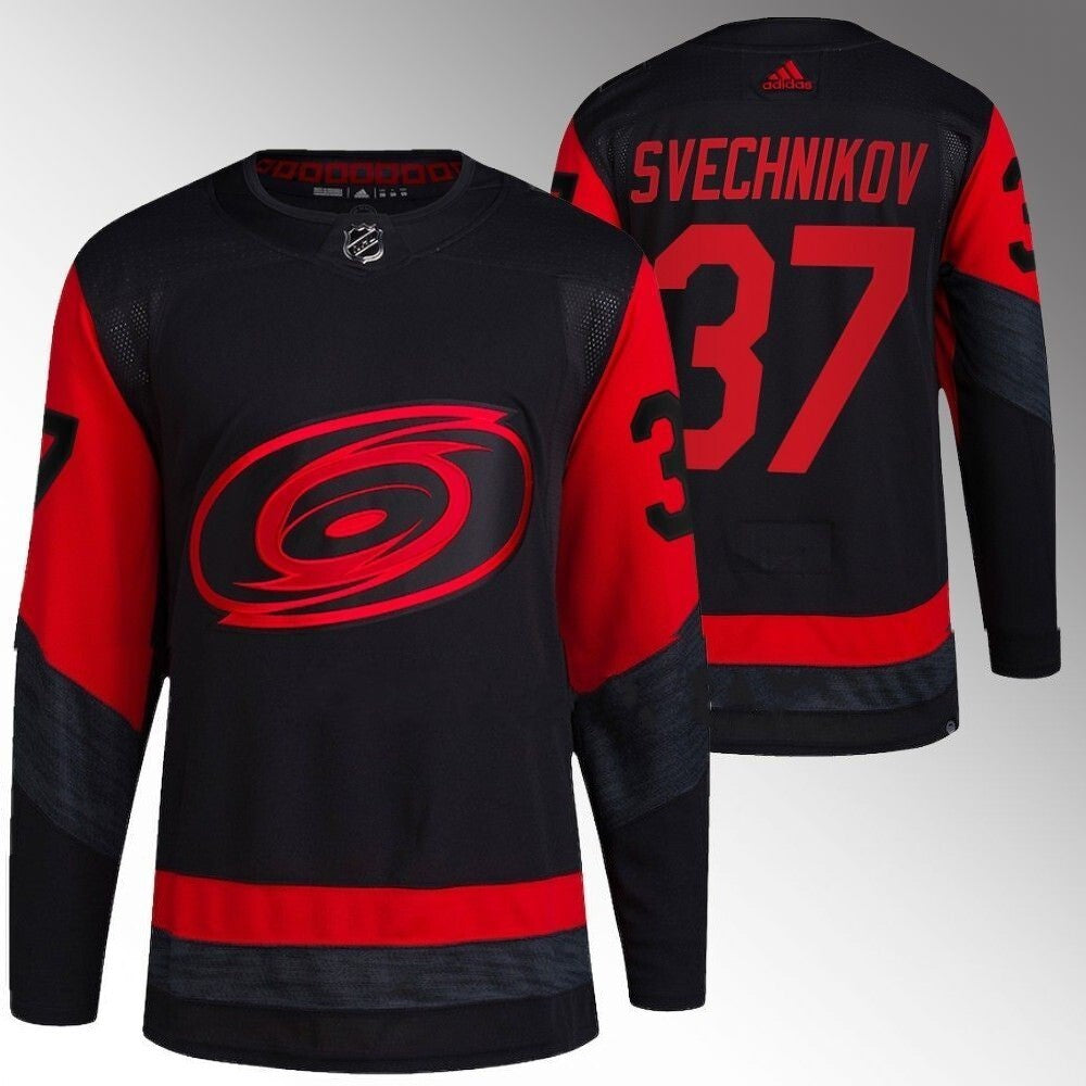 Carolina Hurricanes #37 Andrei Svechnikov Black 2023 NHL Stadium Series Jersey