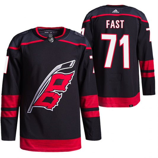 Carolina Hurricanes #71 Jesper Fast Black