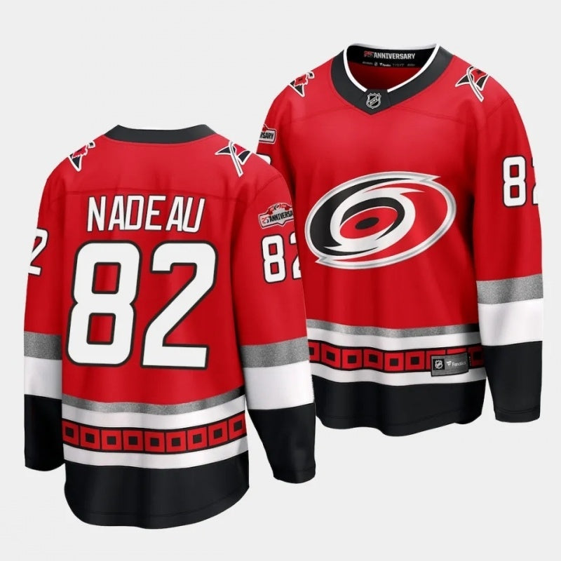 Carolina Hurricanes #82 bradly nadeau alternate red 2023 nhl draft