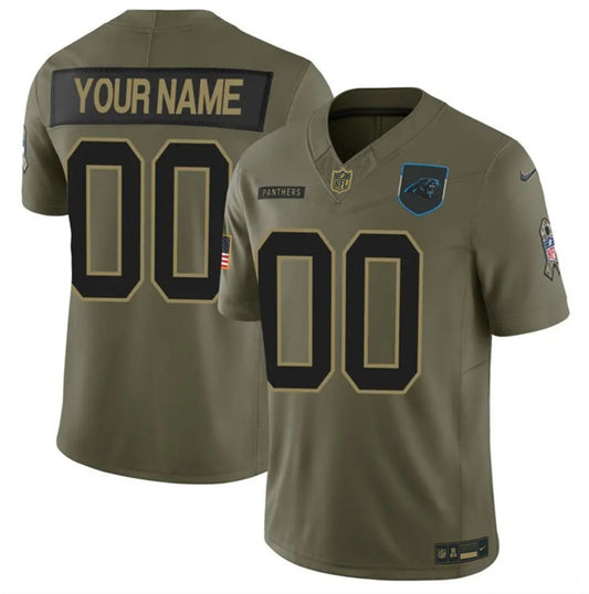 Carolina Panthers Active Player Custom Olive 2025 F.U.S.E. Salute to Service