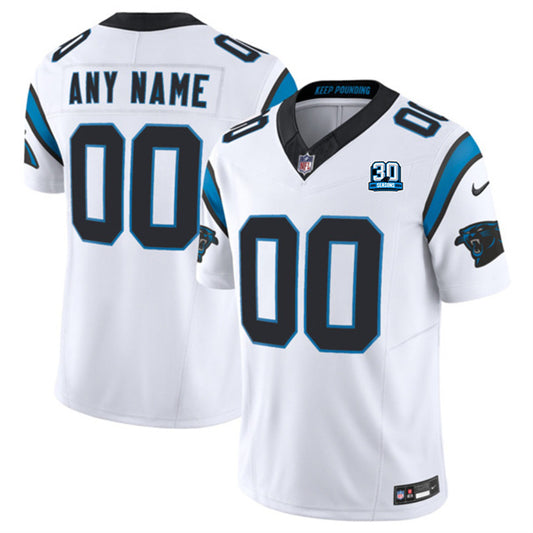 Carolina Panthers Active Player Custom White 2024 30th Anniversary Patch F.U.S.E. Vapor