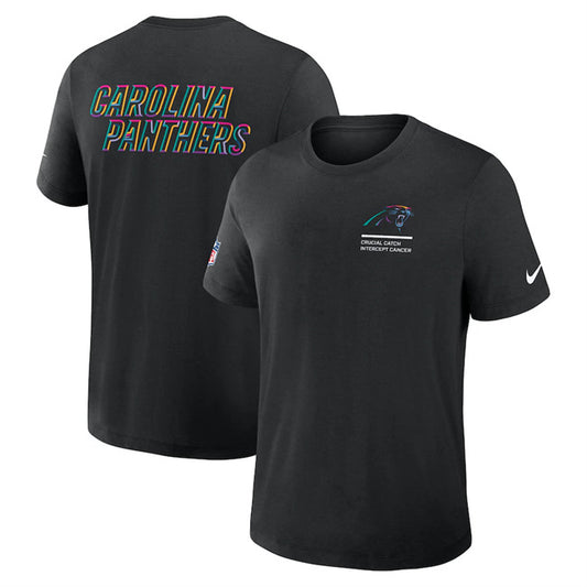 Carolina Panthers Black 2025 Crucial Catch Tri-Blend Dri-FIT T-Shirt