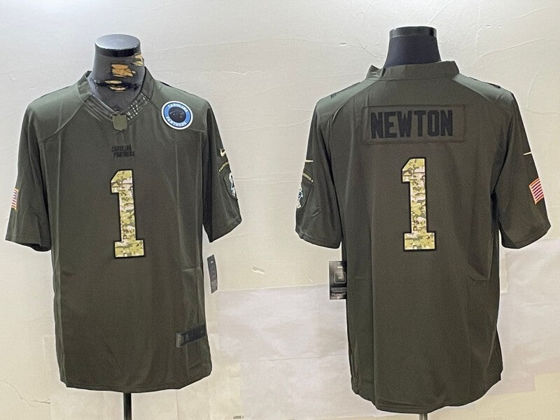 Carolina Panthers #1 Cam Newton Panthers Carbon Black Style 1