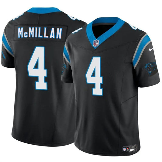 Carolina Panthers #4 Tetairoa McMillan Black 2025 Draft F.U.S.E. Vapor Limited