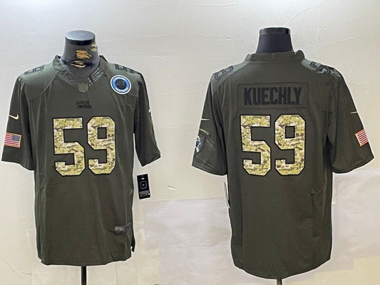 Carolina Panthers #59 Kuechly Panthers Carbon Black Style 1