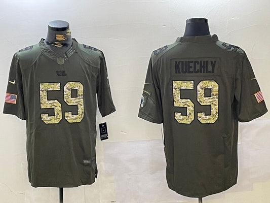 Carolina Panthers #59 Kuechly Panthers Carbon Black Style 2