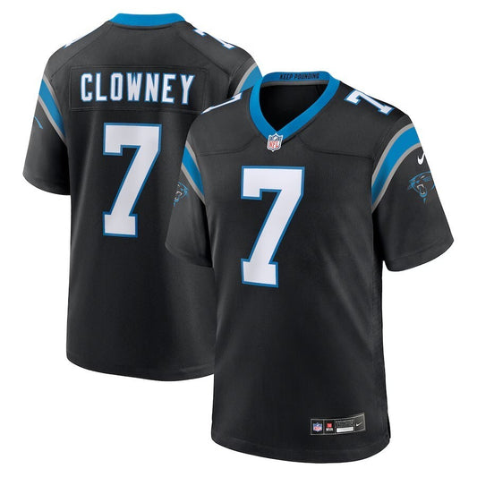 Carolina Panthers #7 Jadeveon Clowney Game Jersey - Black Style 1