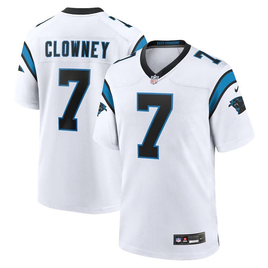 Carolina Panthers #7 Jadeveon Clowney Game Jersey - White Style 1