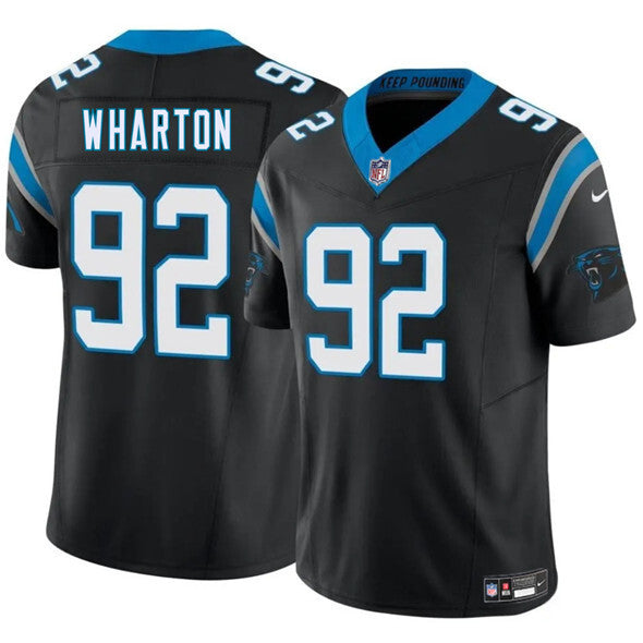 Carolina Panthers #92 Tershawn Wharton Black 2025 F.U.S.E. Vapor Limited