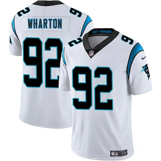 Carolina Panthers #92 Tershawn Wharton White 2025 Vapor Limited Football