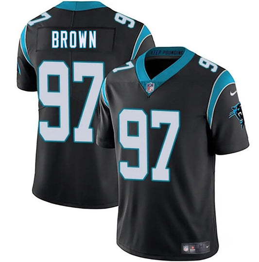 Carolina Panthers #97 Bobby Brown Black 2025 Vapor Limited Football