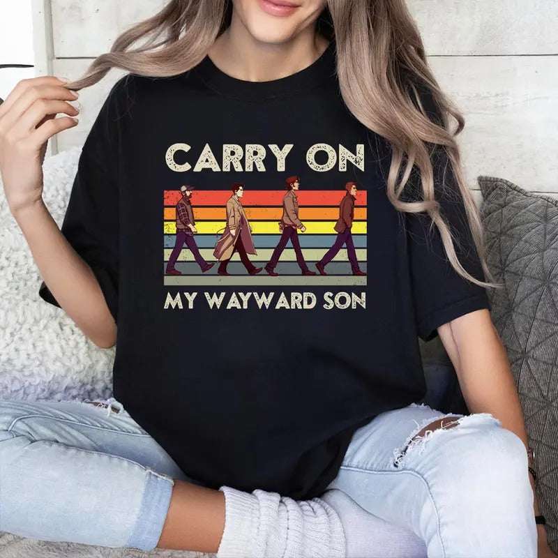 Carry On My Wayward Son T Shirt,  Gift For Woman and Man Unisex T-Shirt Sweatshirt Hoodie | WearSparks.com