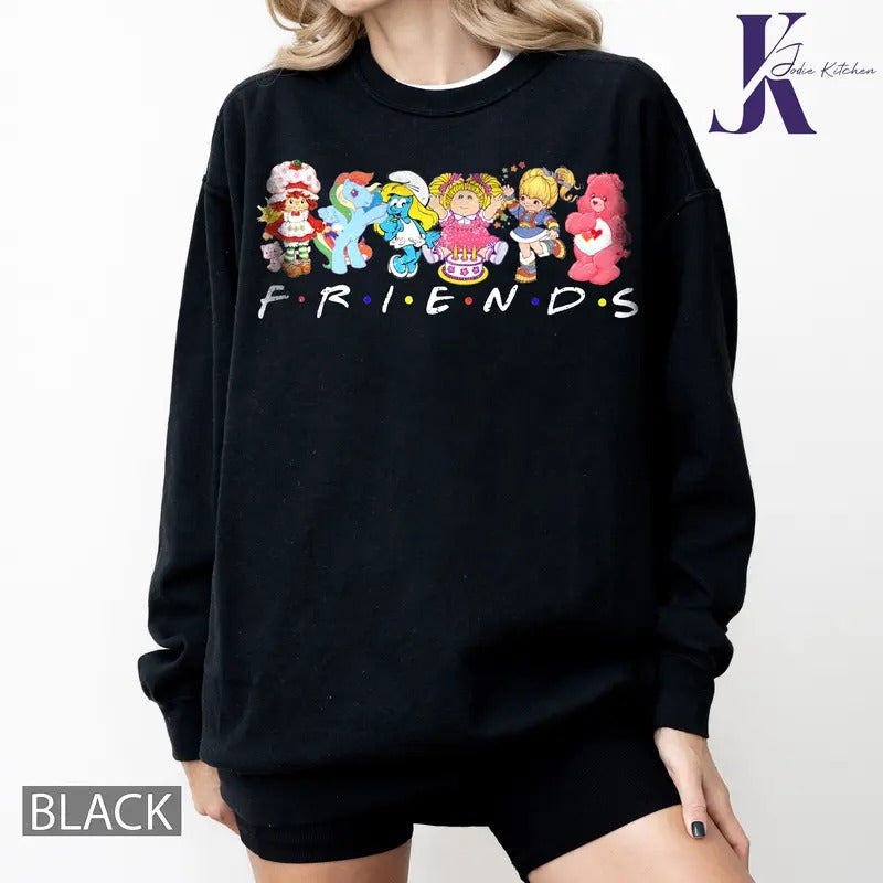 Cartoon Friends Nostalgia Comfort Colors Shirt, Friends 80's Cartoon Shirt Hoodie, Sweatshirt | WearSparks.com