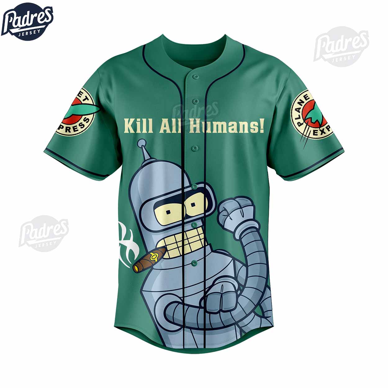 Cartoon Personalized Futurama Tv Series Baseball Jersey - Padres Jersey Oasis: Elevate Your Baseball Style Game... (Image 2)