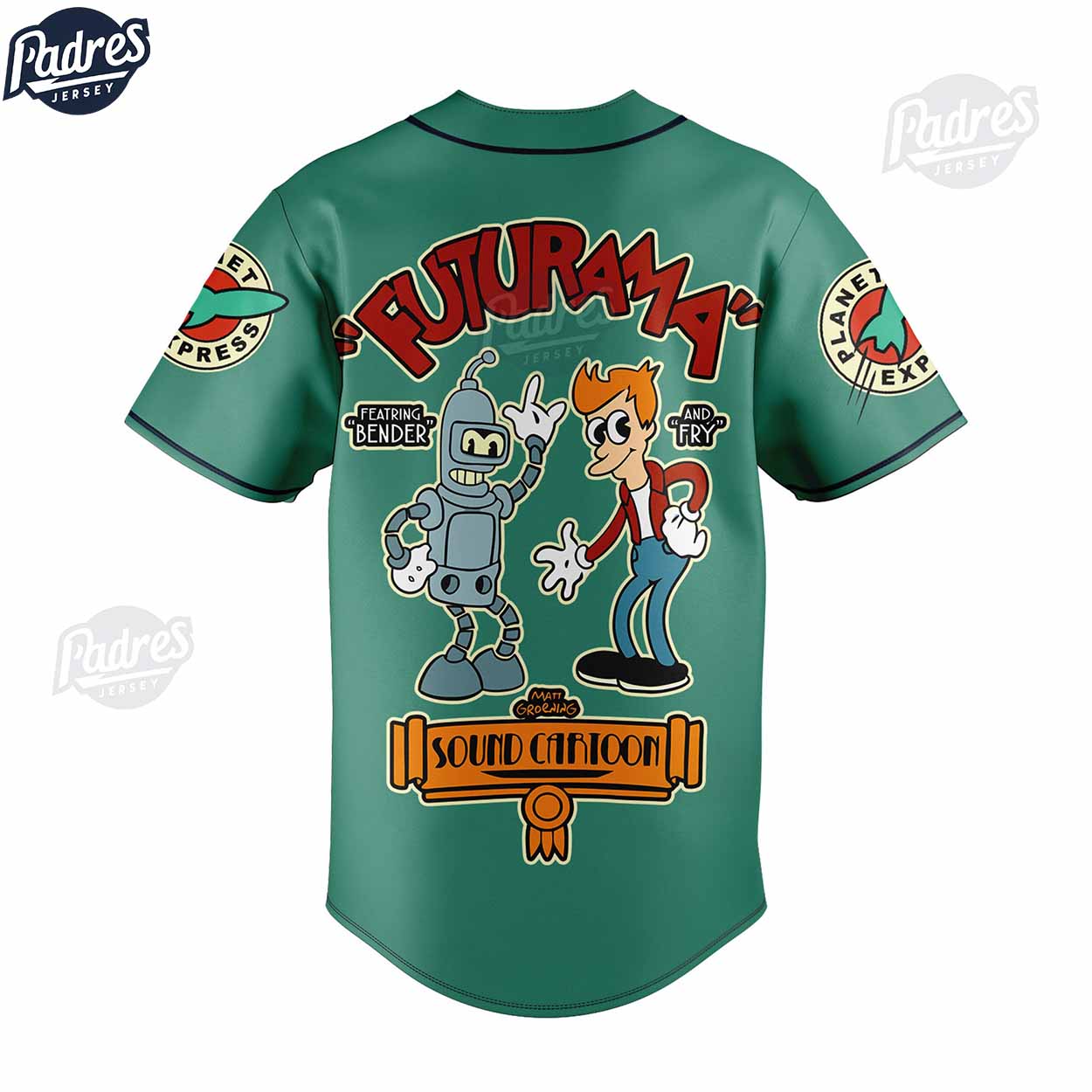 Cartoon Personalized Futurama Tv Series Baseball Jersey - Padres Jersey Oasis: Elevate Your Baseball Style Game... (Image 3)