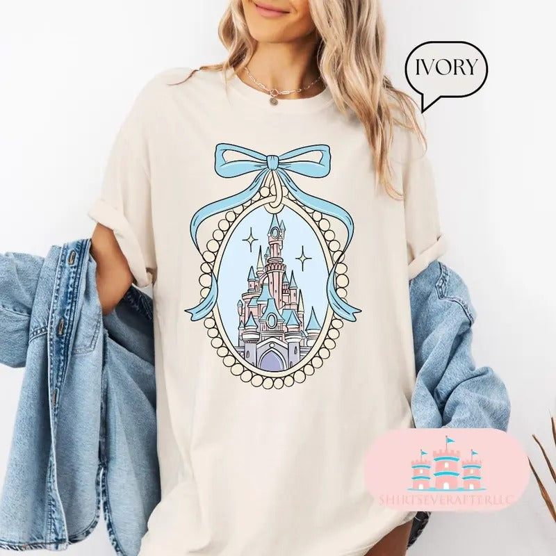 Castle Shirt, Princess castle Sketch, Magical shirt, Vintage castle shirt, Family Vacation Sweater, Family Trip Shirt...