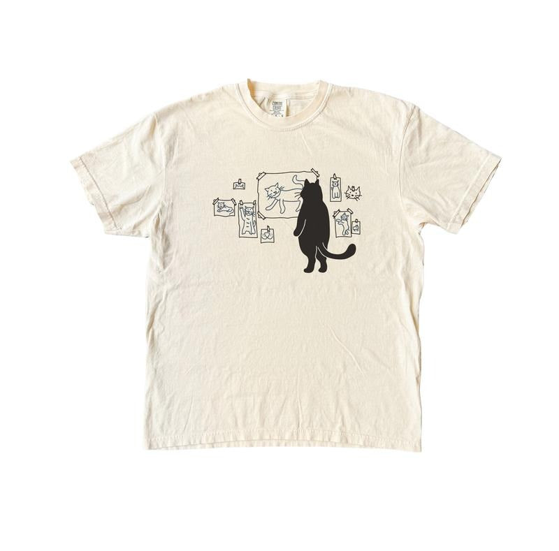 Cat Art Gallery Comfort Colors Shirt, Funny Animal Graphic Tee, Cat Lover Tshirt Hoodie, Sweatshirt | WearSparks.com