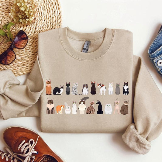 Cat Breeds Animal Lover Sweatshirt T-Shirts, Hoodie | WearSparks.com