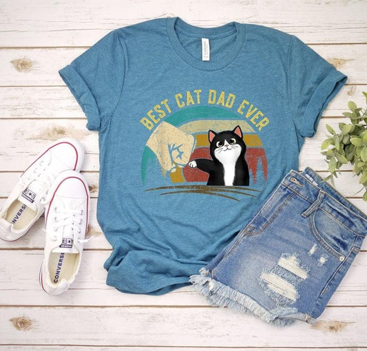 Cat Dad Gift | Best Cat Dad Ever Shirt | Funny Shirt Men - Fathers Day gift - Cat Shirt - Funny Cat Dad Shirt
