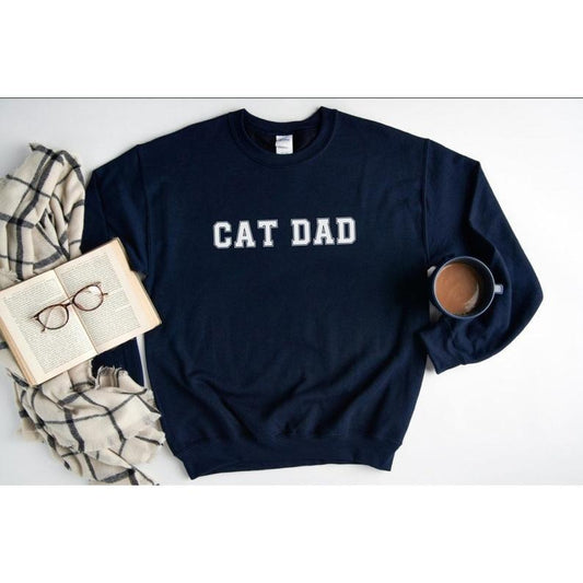 Cat Dad Sweatshirt, Cute Cat Dad Lover Sweater, Father's Day Crewneck, Father's Day Cute Gift, Cat Lover Crewneck, Cat...