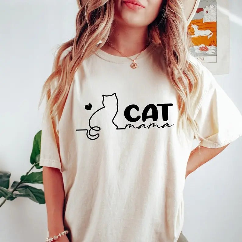 Cat Mama Shirt, Cat Mom Shirts, Mother's Day Gift For Cat Mom, For Men, For Women Hoodie, Sweatshirt | WearSparks.com