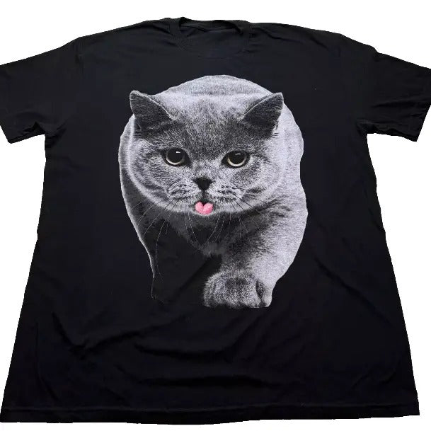 Cat Walk Through Funny T-Shirt, Unisex Graphic Tees Gothic Grunge Y2k Emo Scene Amity Affliction Style Clothes Men Women...