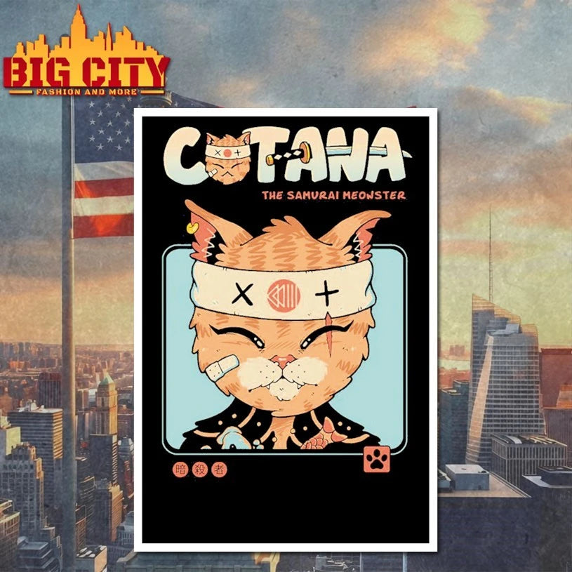 Catana The samurai Meowster shirt