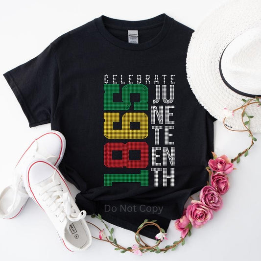 Celebrate Juneteenth 1865  Rhinestone Transfer ONLY T-Shirts, Hoodie, Sweatshirt | WearSparks.com